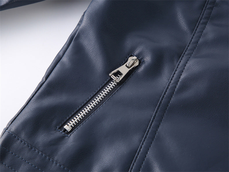 Veste en cuir casual de mode pour garçons