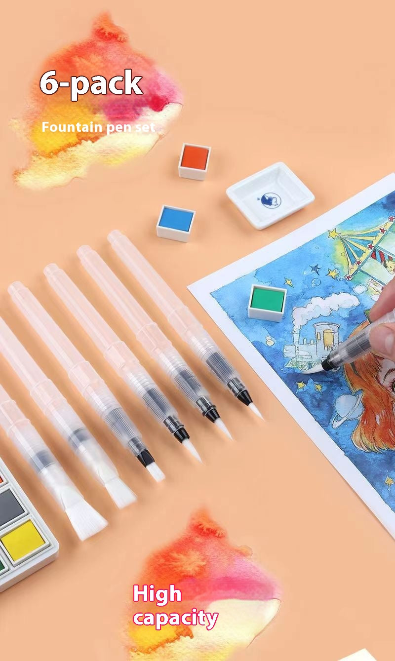 Stylo de fontaine Stylo d'aquarelle solide Pointé Soft Wool Hook Line