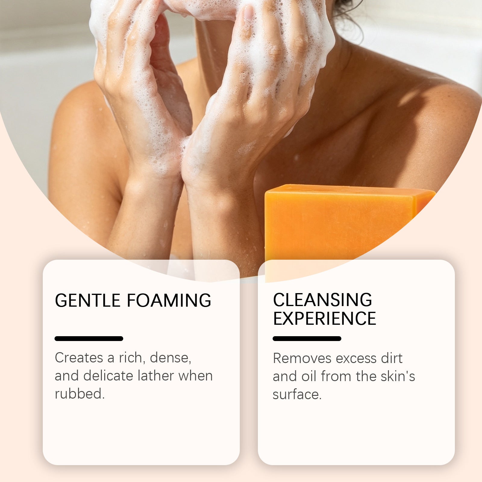 Savon nettoyant visage allégé