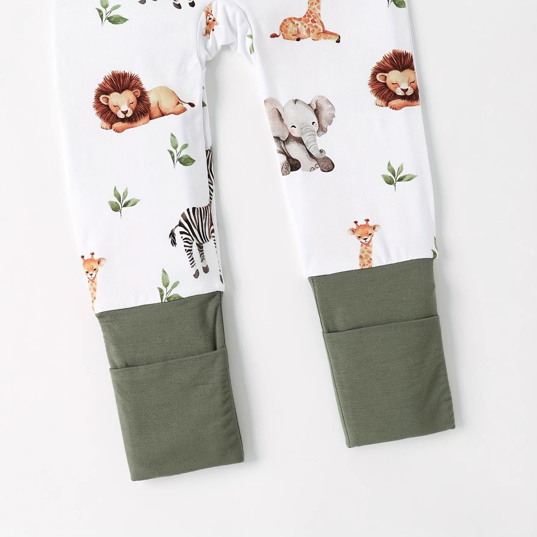 Onesie Zip-up d'impression numérique animal