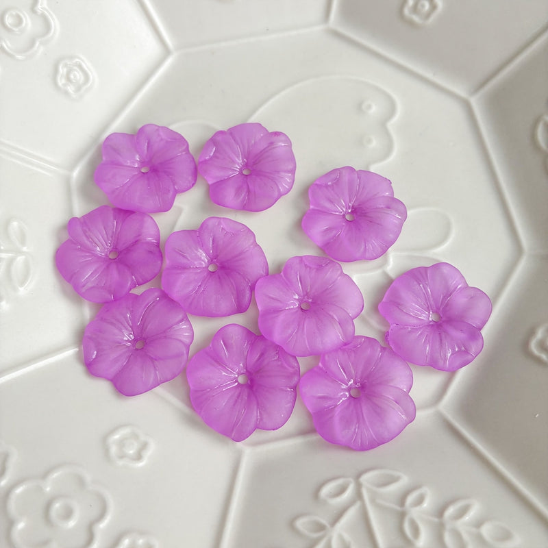 Perles de fleurs en acrylique 5-Petal congelées