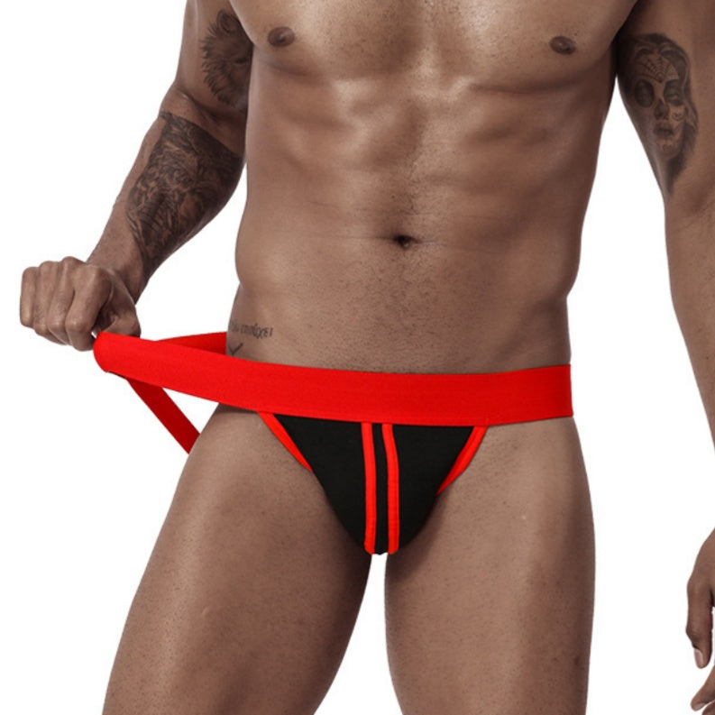 Hommes Sexy Double Ding Solid Couleur Coton U Pouch Sexy