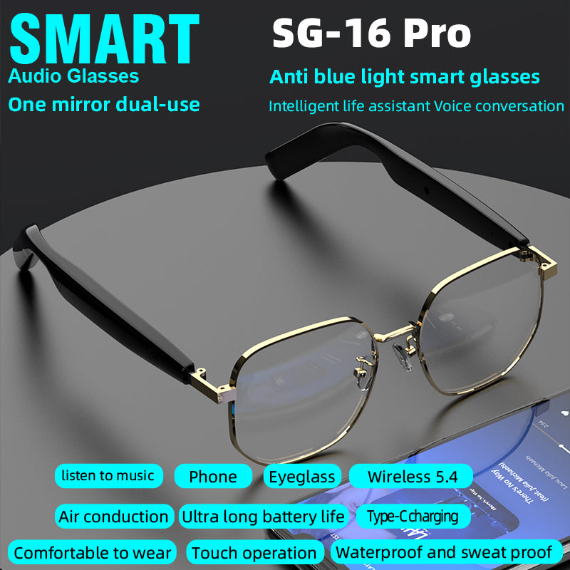 Smart Glass Smart Eyewear Étape dans le monde Verres résistants aux UV haute définition HIFI S