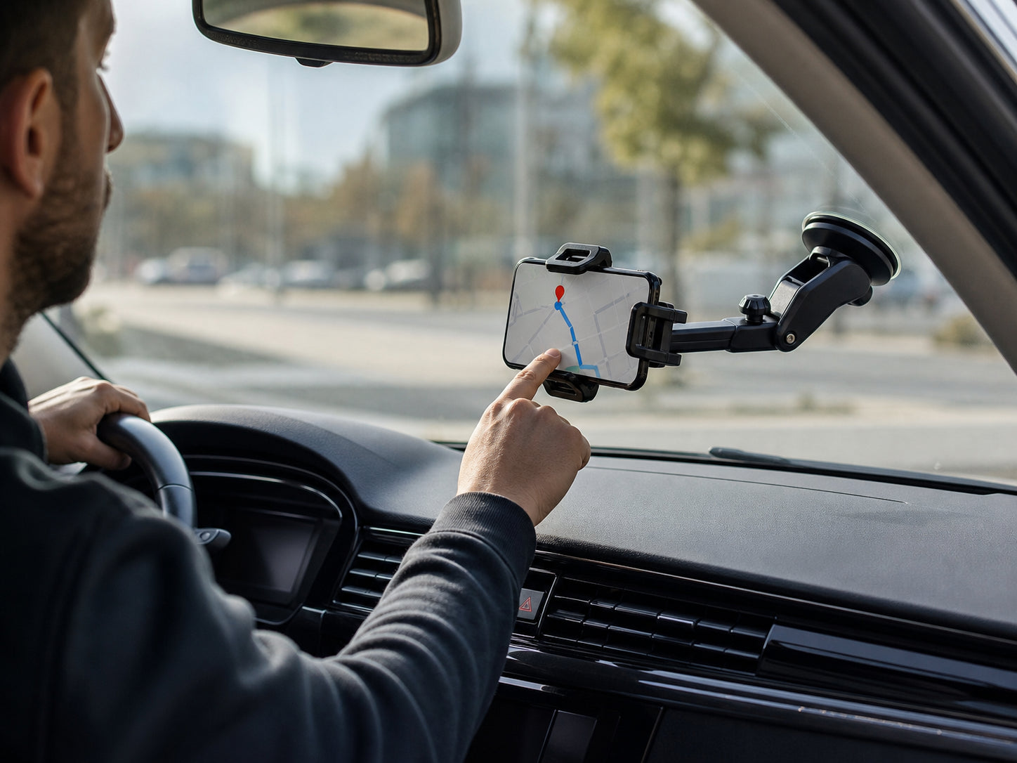 Support de téléphone de voiture - 360° Rotant Silicone Coupe d'aspiration