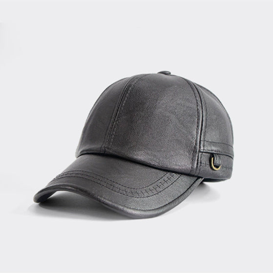 Chapeau de baseball en cuir PU printemps automne Modeable simple Snapback Hat pour les hommes