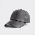 Chapeau de baseball en cuir PU printemps automne Modeable simple Snapback Hat pour les hommes