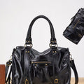 Millennial-style Fringed Tote Grande-capacité Vintage Studded bandoulière sac