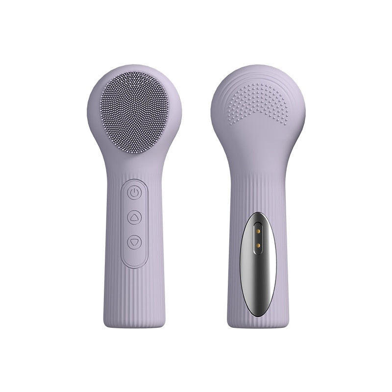 Nettoyage vibrant Massage chaud à main Silicone visage nettoyant
