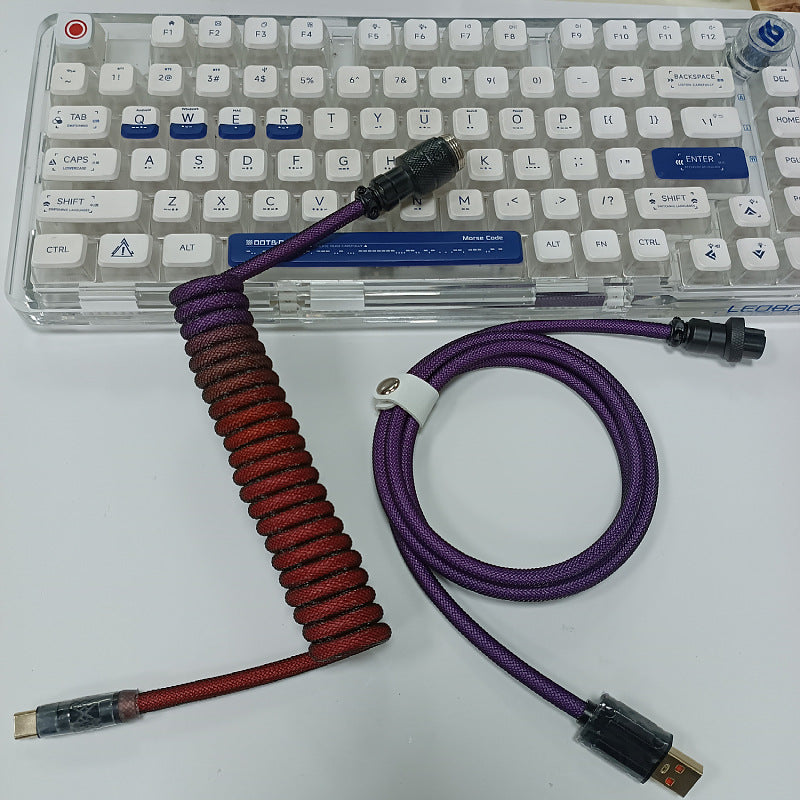 8K Magnetic Shaft Machinery Keyboard Cable Cable Cable Aviation Encens Insert Ressort