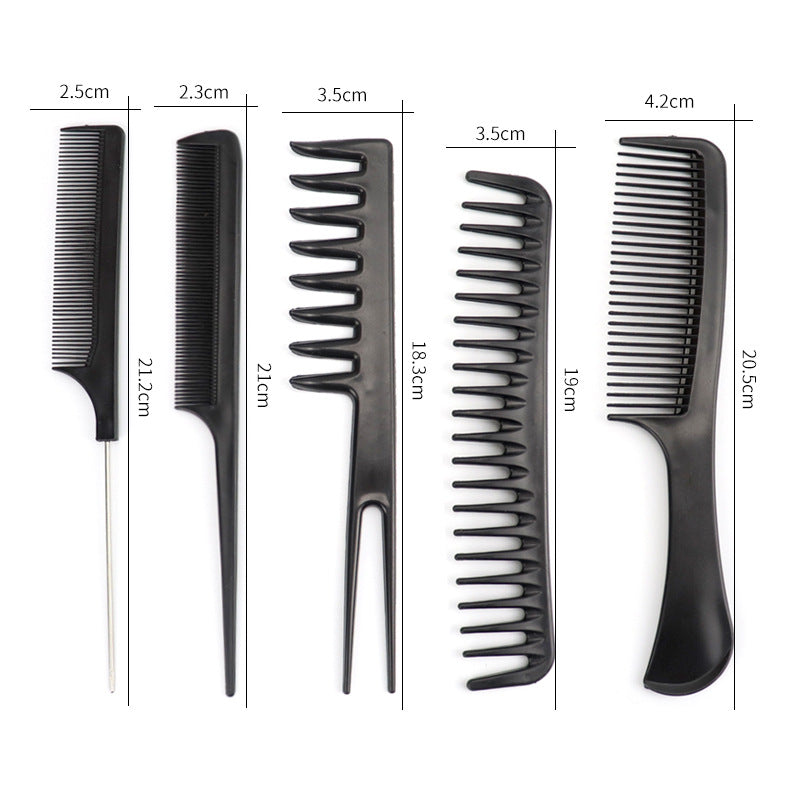 Ensemble de 10 pièces Peigne de coiffure costume Barber Shop Peigne de maquillage pour salon de coiffure