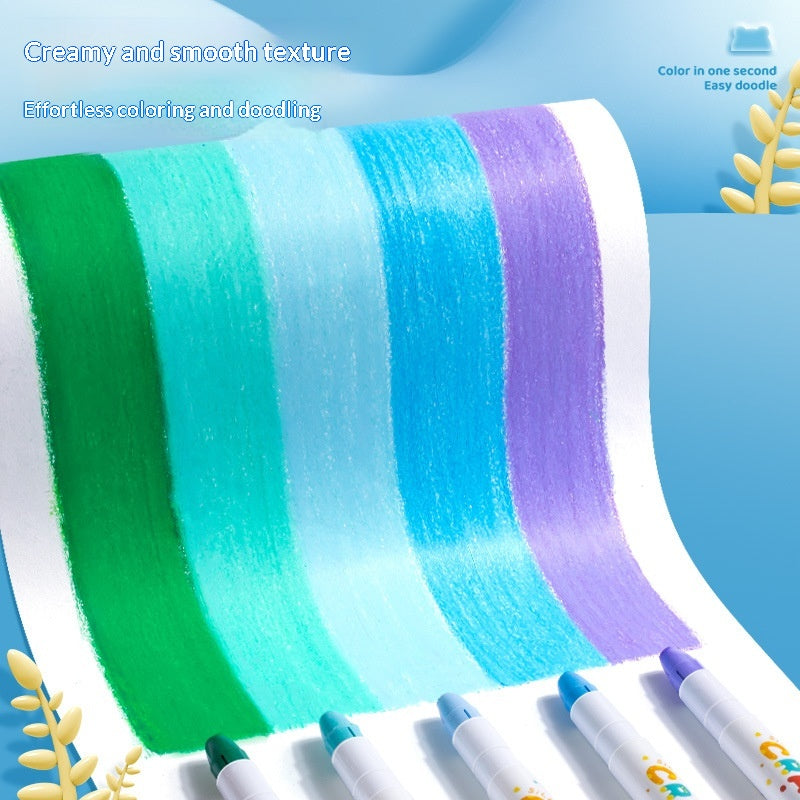 Pastels d'huile pour enfants lavables qui se fendent ou saignent par le papier