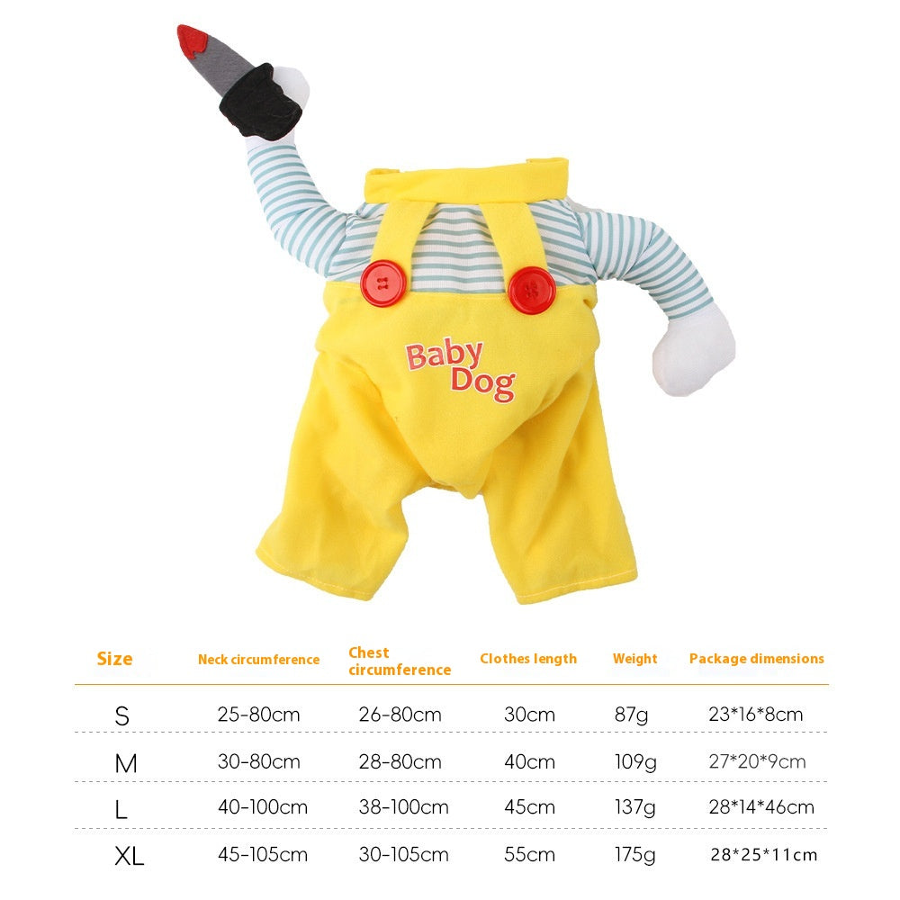Costume de chat Vêtements créatifs couteau jaune Assassin Vêtements de chat