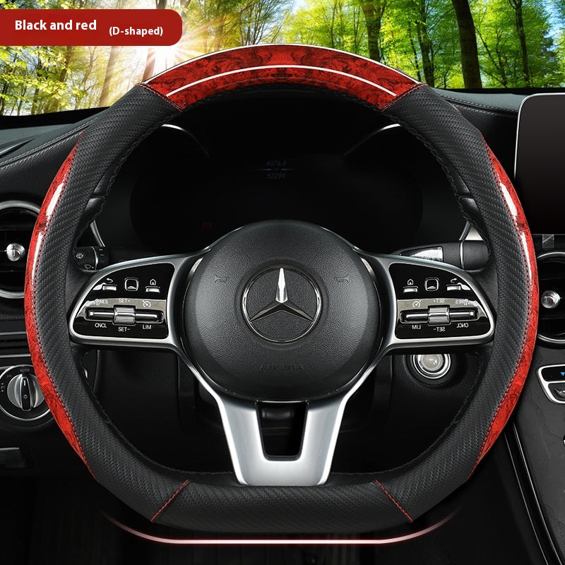 Wheel Année de volant cristal voiture couverture en cuir Modification