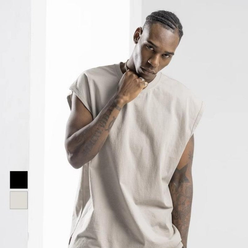 Undershirt en coton massif pour homme Saison d'été