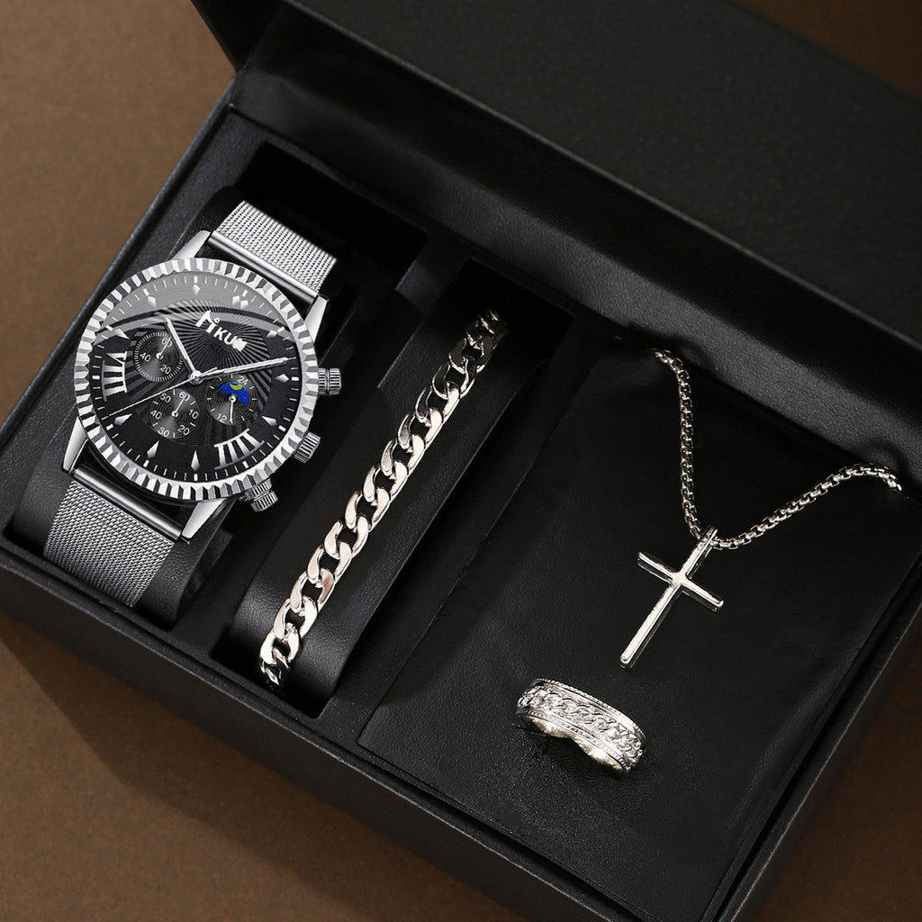 Fashion Trendy Sports Casual Hommes Montre Mesh Quartz