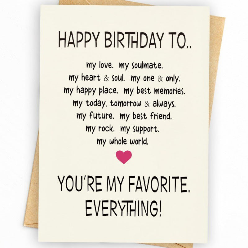Une carte de voeux humoristique pour un cadeau d'anniversaire