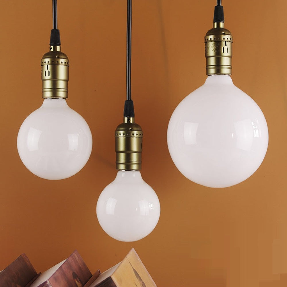 Milky White Glass LED Bulb Warm White Light Source