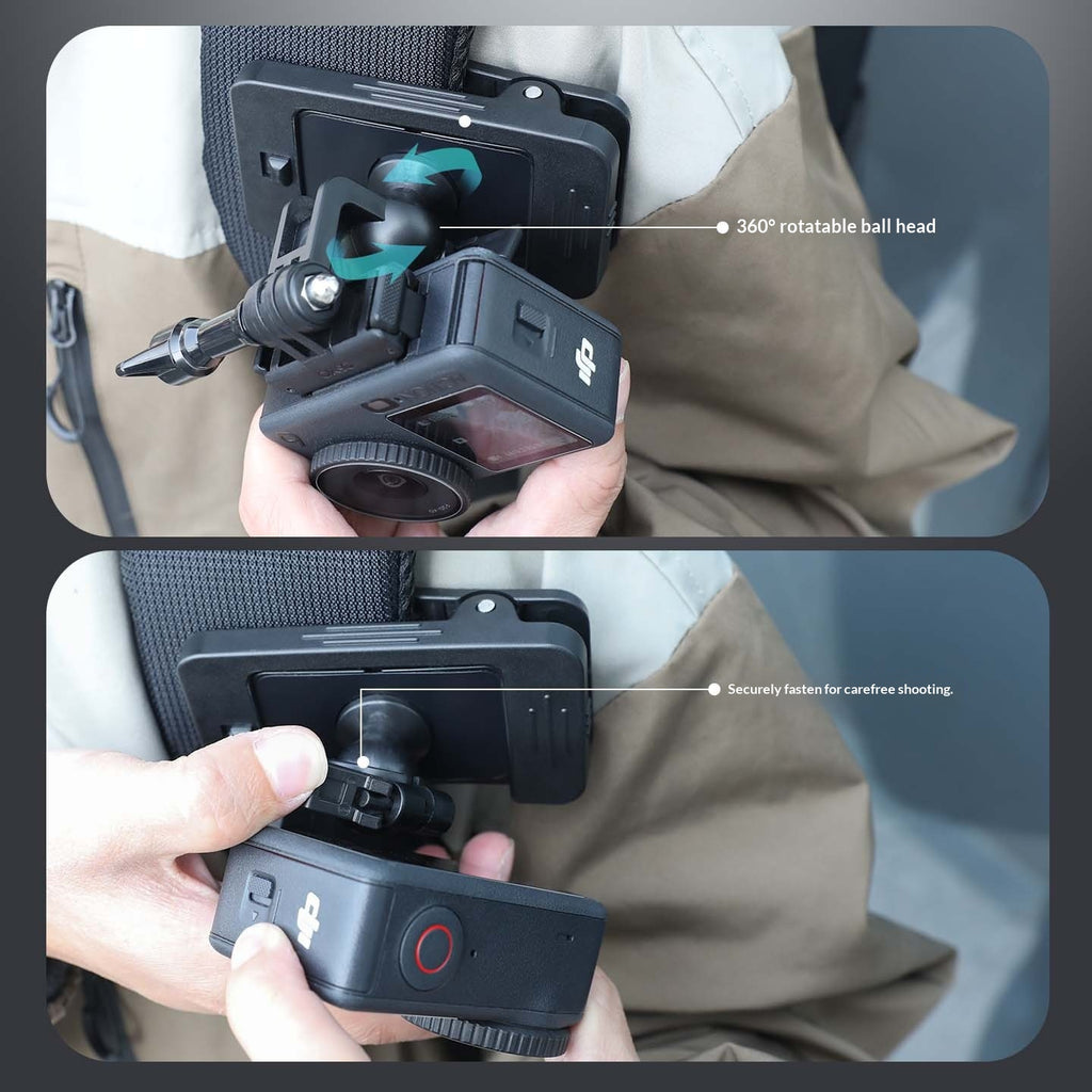 Clip de sac à dos magnétique multifonction compatible avec les caméras d'action