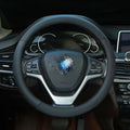 Sporty Fashion Car Steering Wheel Cover in Elastic Leather