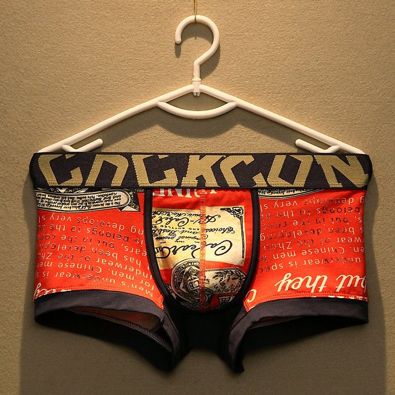 Sous-vêtements pour hommes Boxers coton tendance