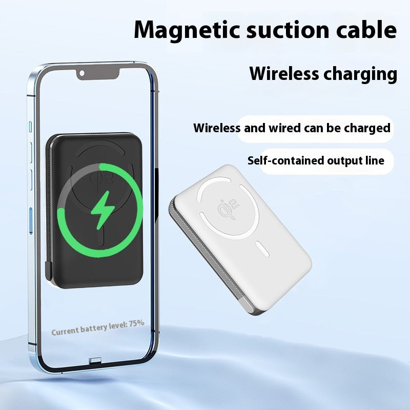 QI2 Magsafe magnétique Banque de puissance sans fil Bracket 3-en-un 15W avec câble
