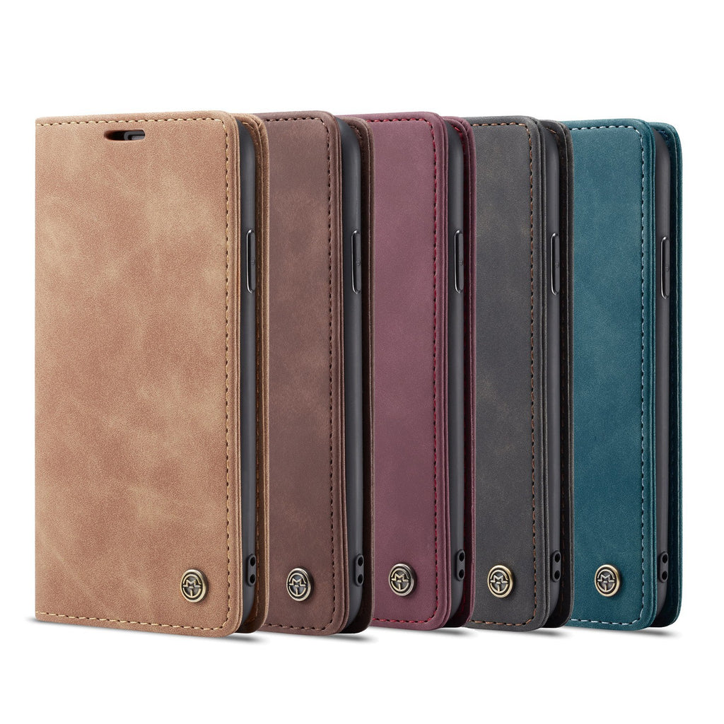 Multifonctionnel Leather Magnetic Phone Case Card Flip Protective Cover