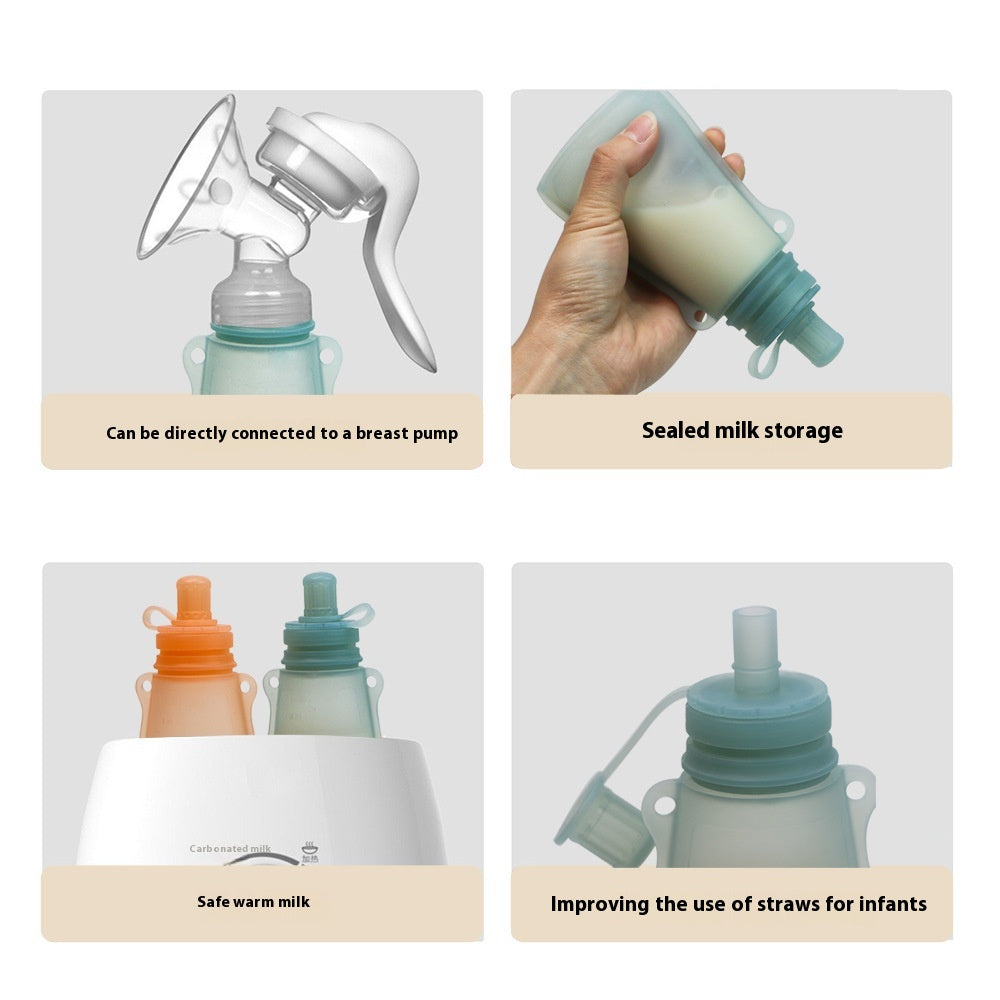 Sac de préservation du lait maternel en silicone domestique portable
