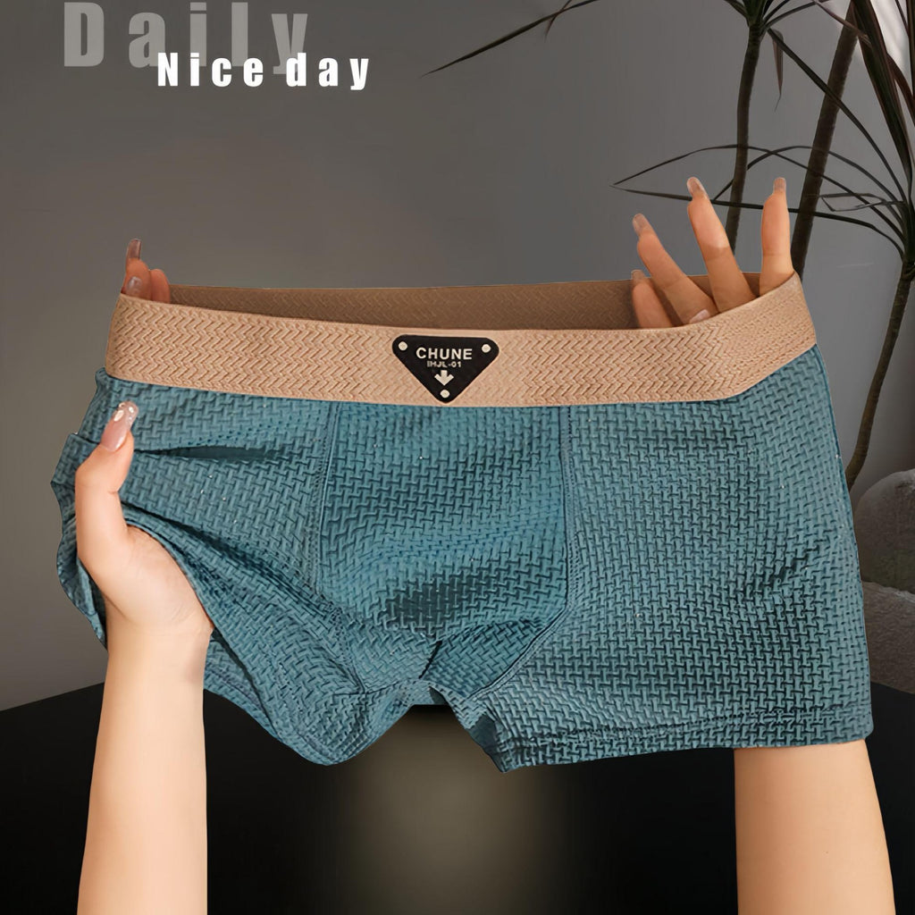 Sous-vêtements en soie de glace pour hommes Fashion Sport Boxer