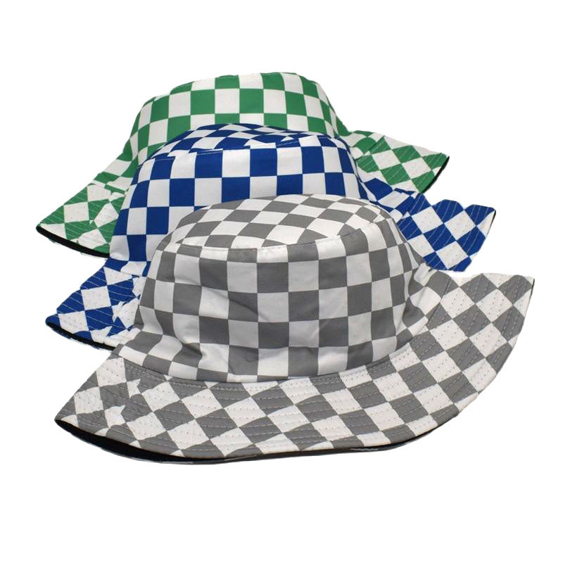 Outdoor Travel Sun Hat Cotton Man Chapeau de seau double face