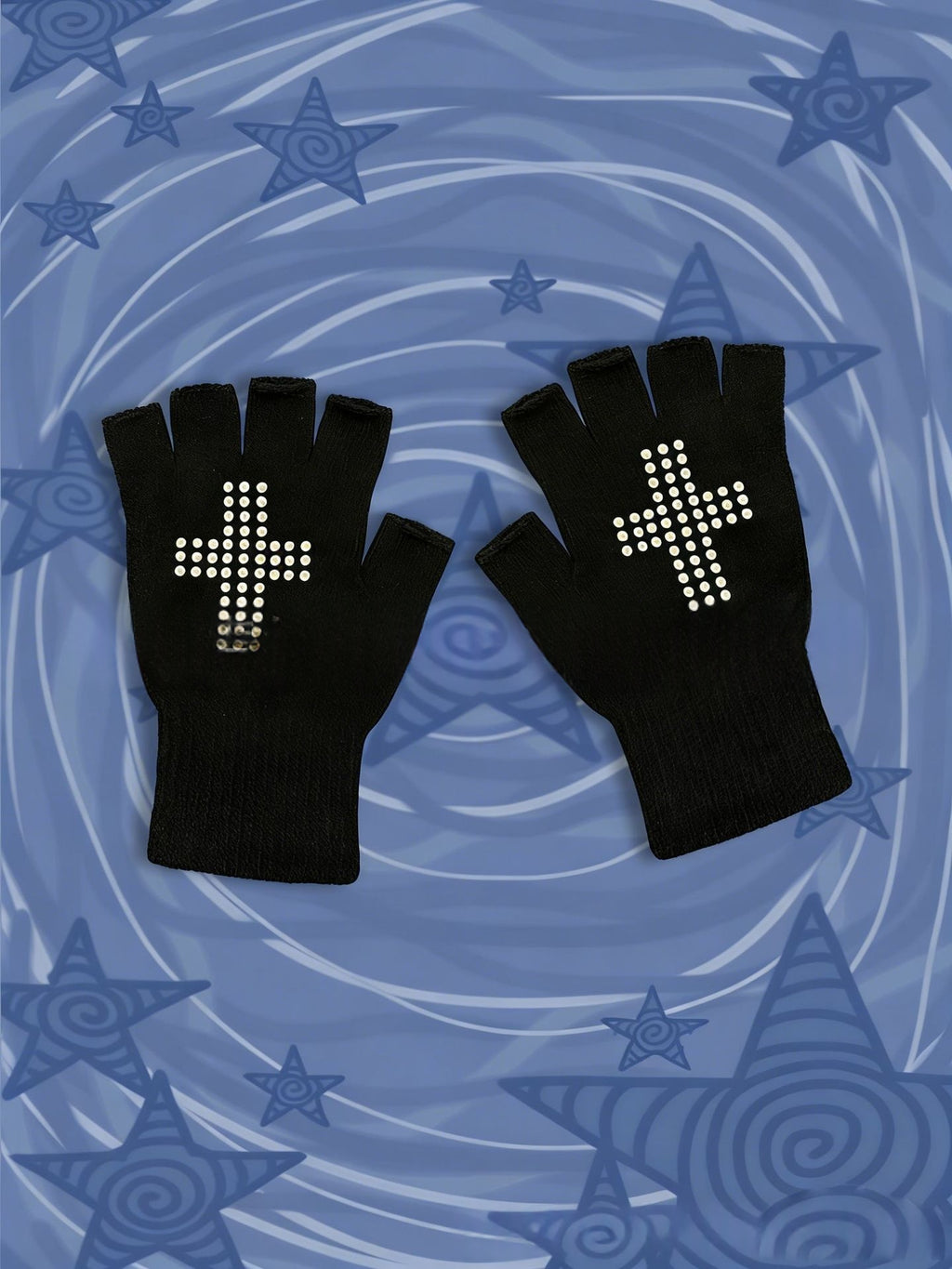 Gants sans doigts à perle croisée tricotée Arm Warmers Bandes-tête Chapeaux et Acces Tiestrendy