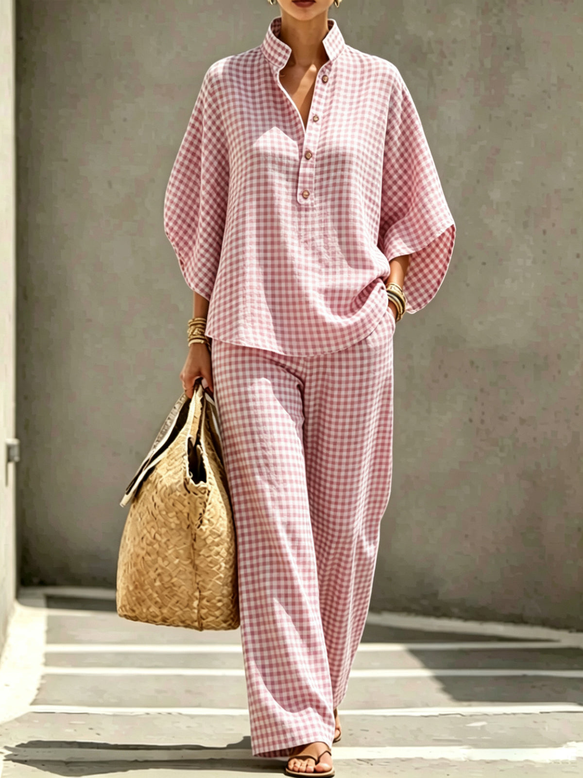 Women's striped shirt and pants