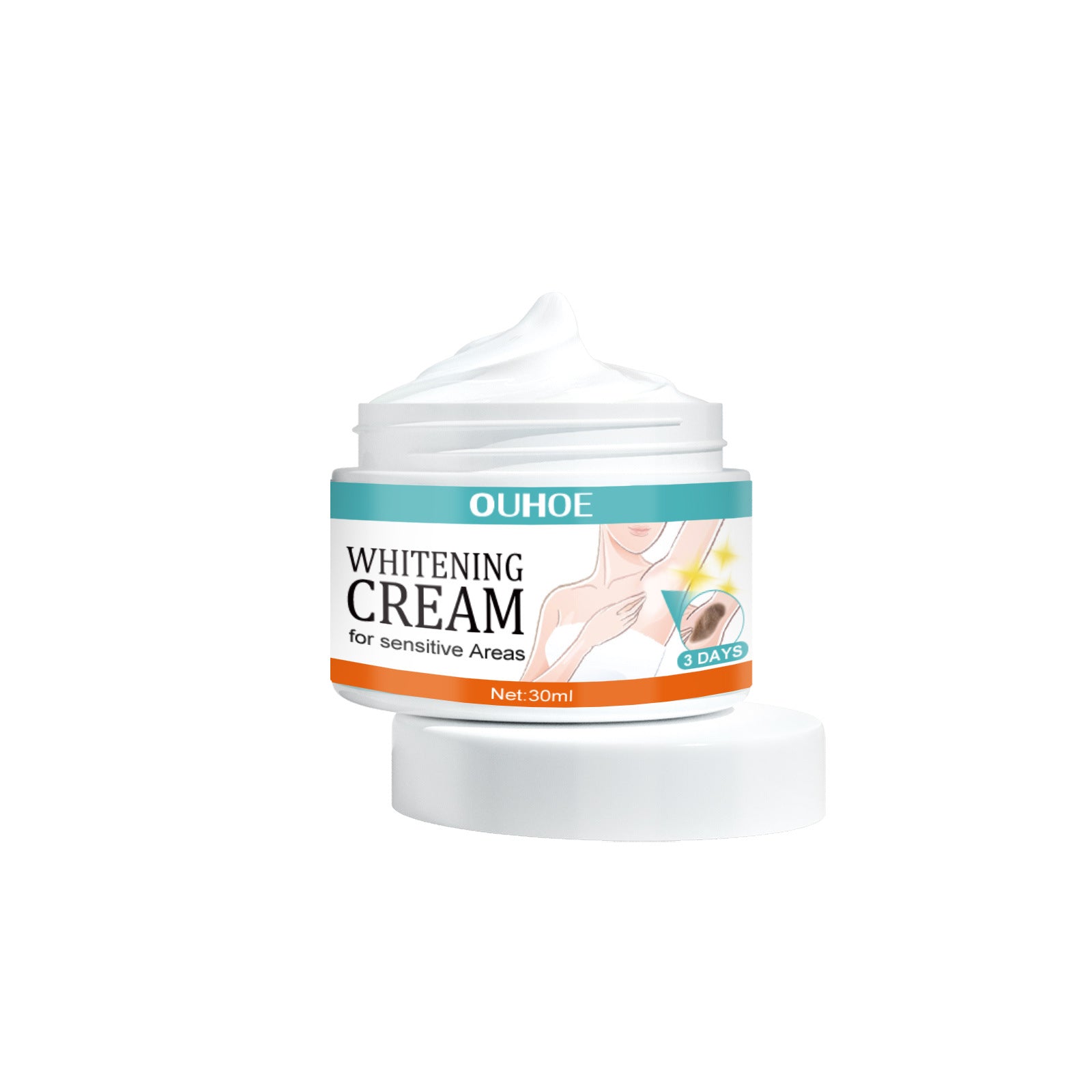 Ouhoe Crème de soin des sous-bras Doucement Underarm and Elbow Joint Crème hydratante qui brille