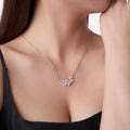 S925 Argent 3.4g Collier en moïsanite en grappe