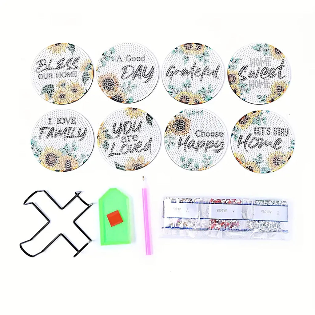 Diamant Art Dessin Coaster avec support