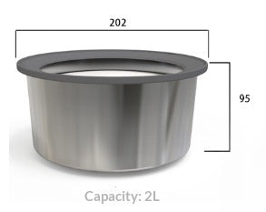 Bateau d'eau en acier inoxydable 2L sans mess