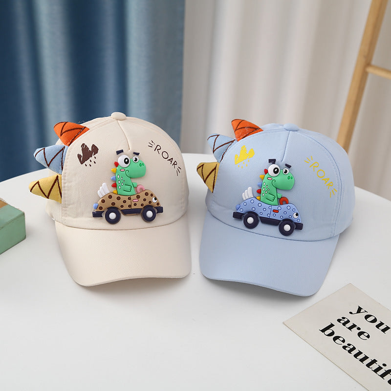 Dinosaur Voiture Peaked Cap Coréen Style Garçons et filles Broderie