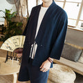 Retro Casual Taoist Robe Zen Veste pour hommes