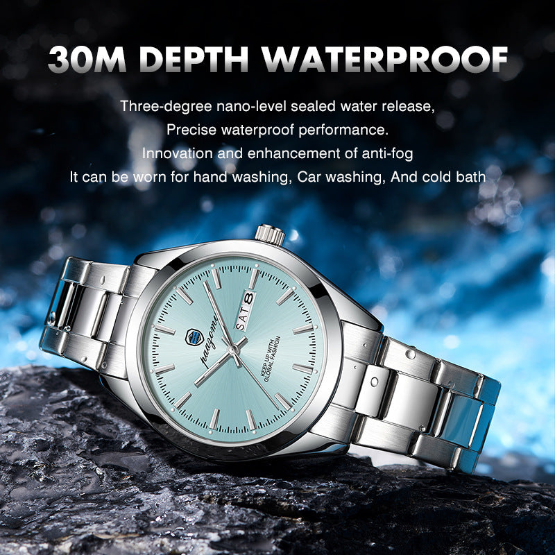 Men's Luminous Quartz Double Calendar Watch