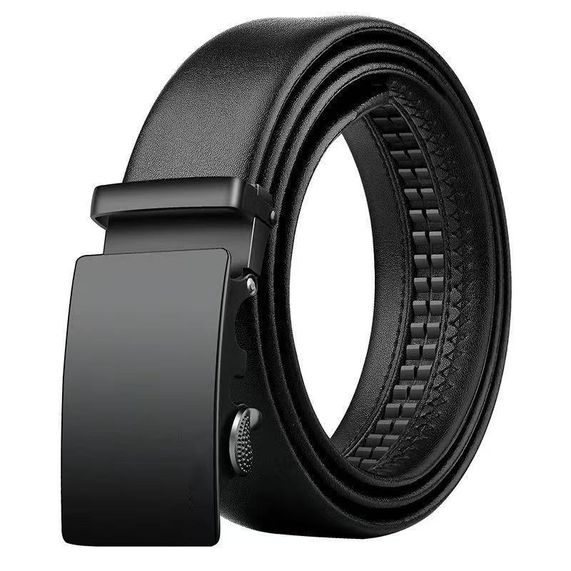 Ceinture en cuir large tendance homme avec boucle automatique