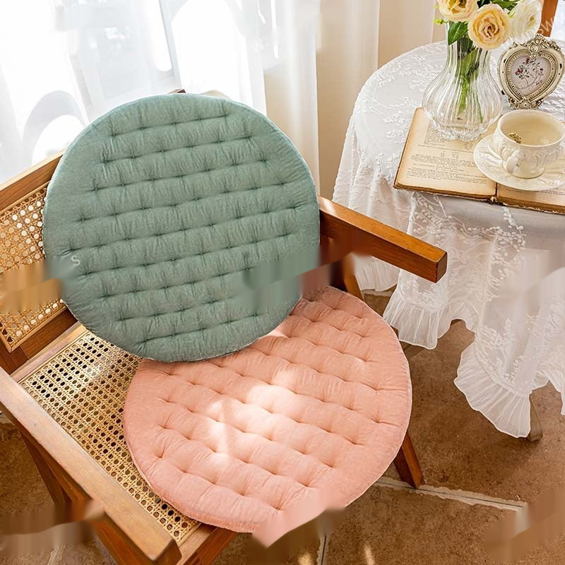Tabouret de luxe léger de style français Coussin rond toute saison