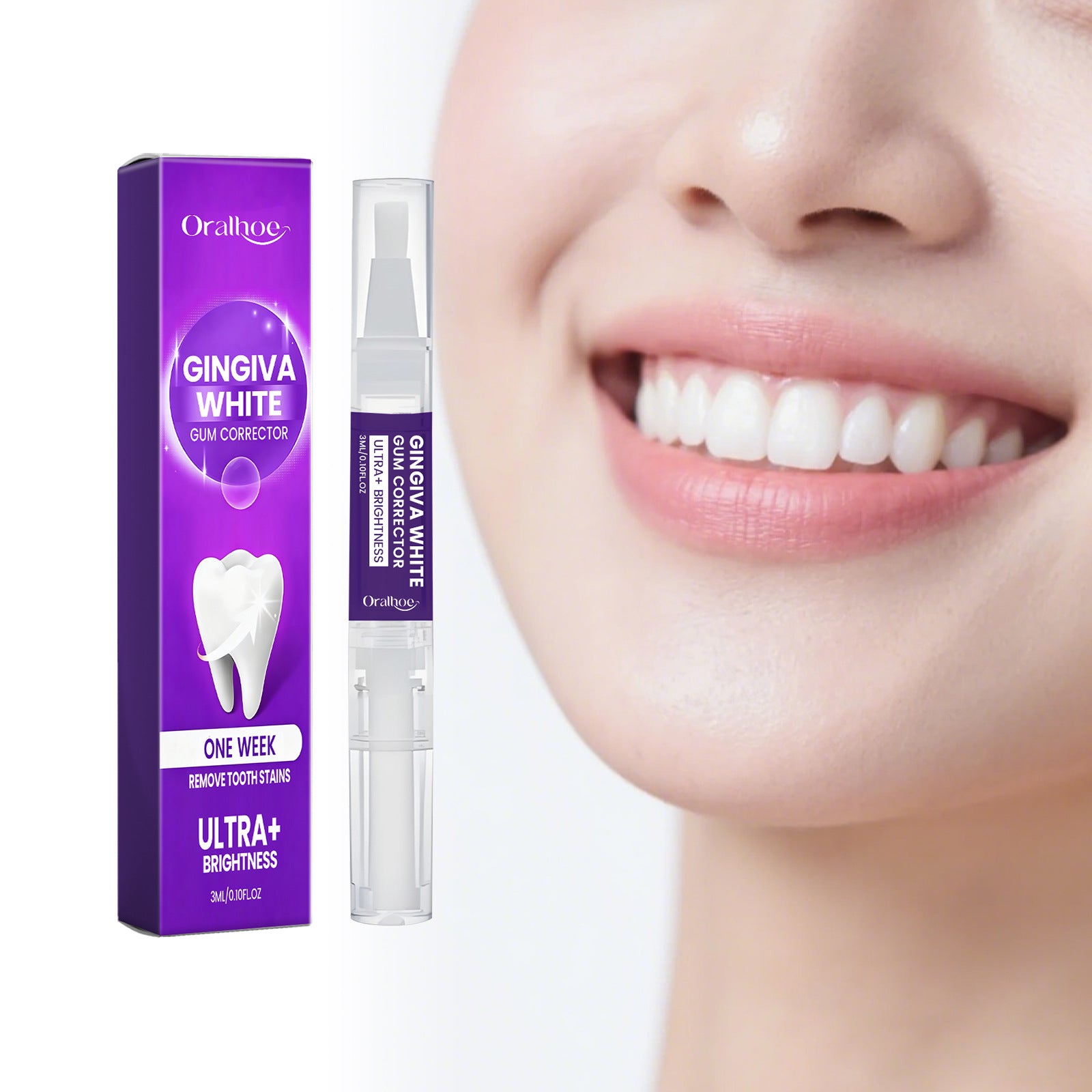 Stylo à taches violettes et blanchissant