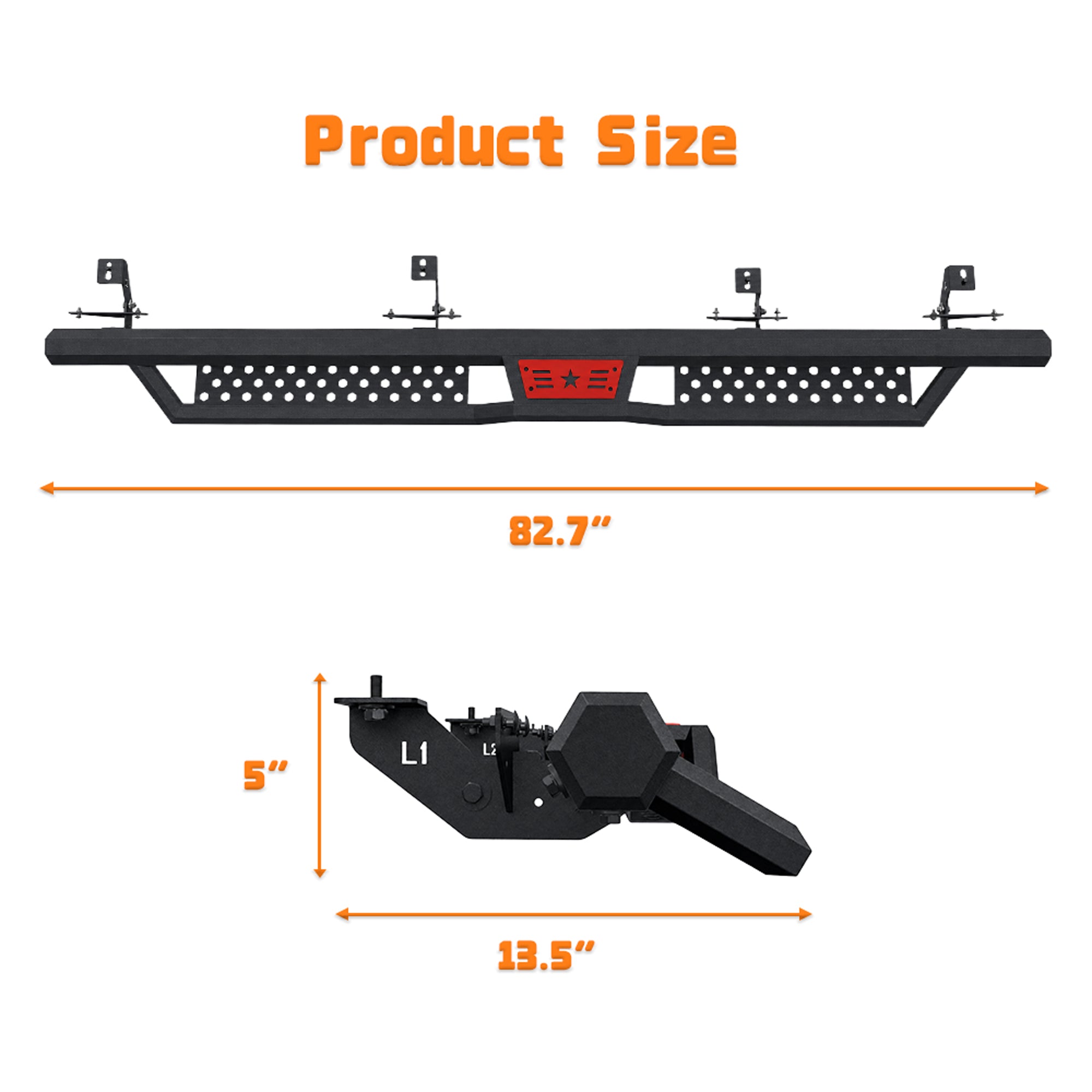 Planches de course de style hexagonal Compatibles avec la Jeep Gladiator Jt 4 Door 2020. Fabriqué avec C