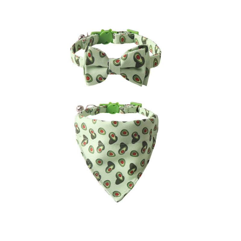 Collier pour animaux de compagnie Fruit coloré série Bow Triangular Binder