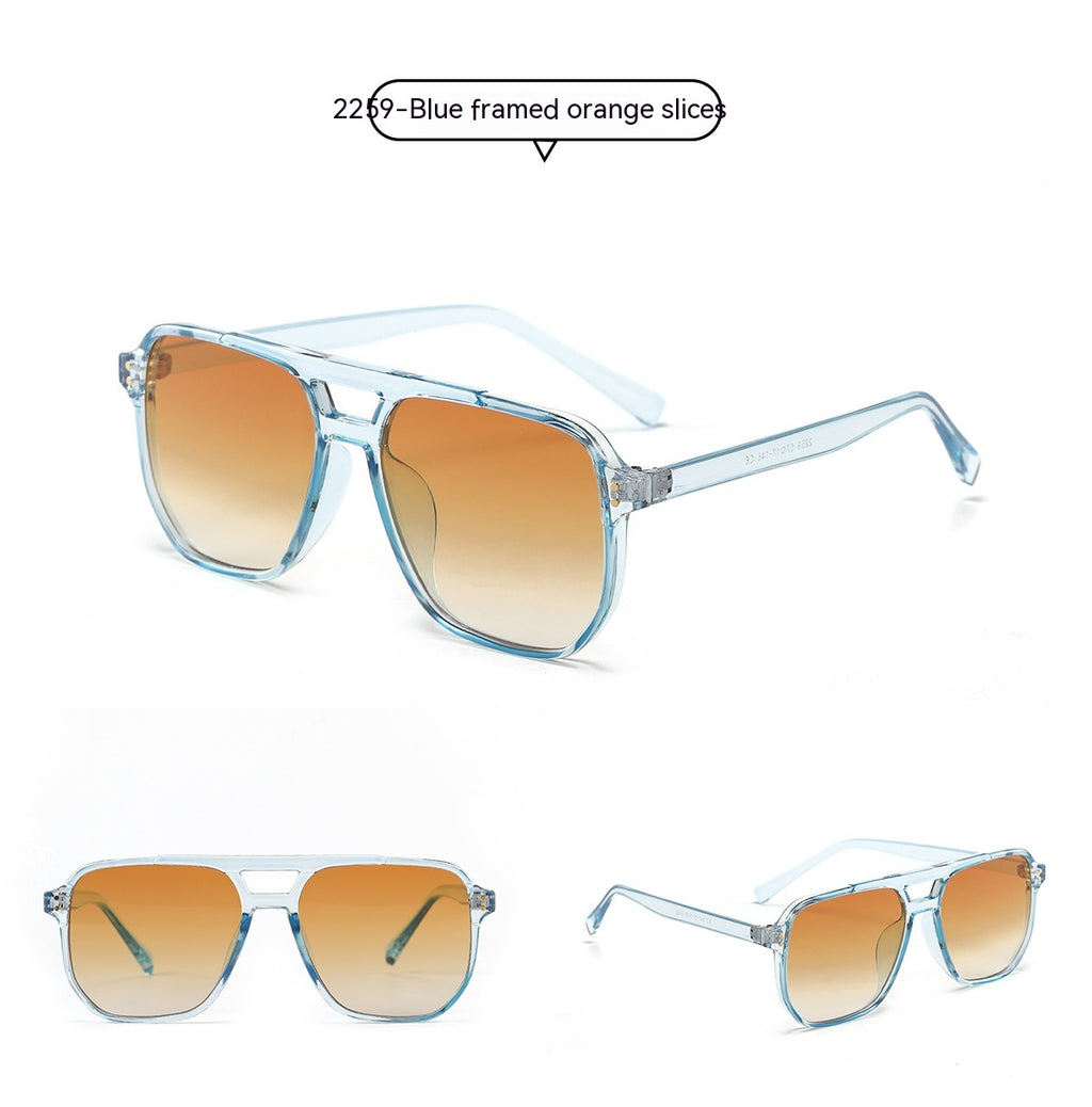 Lunettes de soleil carrées à double faisceau de mode pour femmes