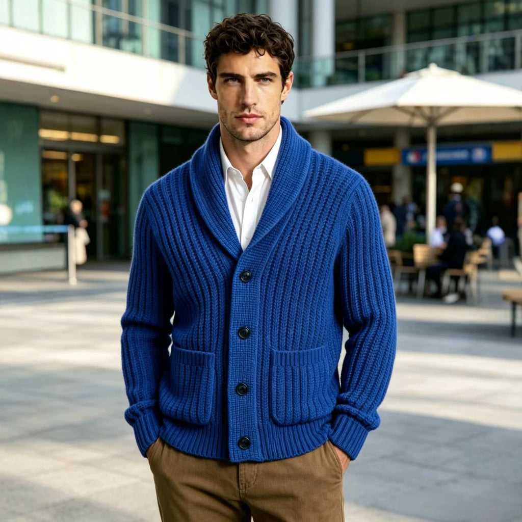 Veste de cardigan rayé pour hommes