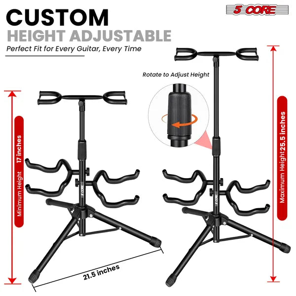 Support universel pour 5 guitares réglables Support universel