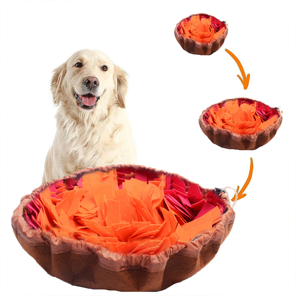 Pet Dog Food-Dispensing Sniffing Training Bowl Puzzle Stress-Relief Scent Training