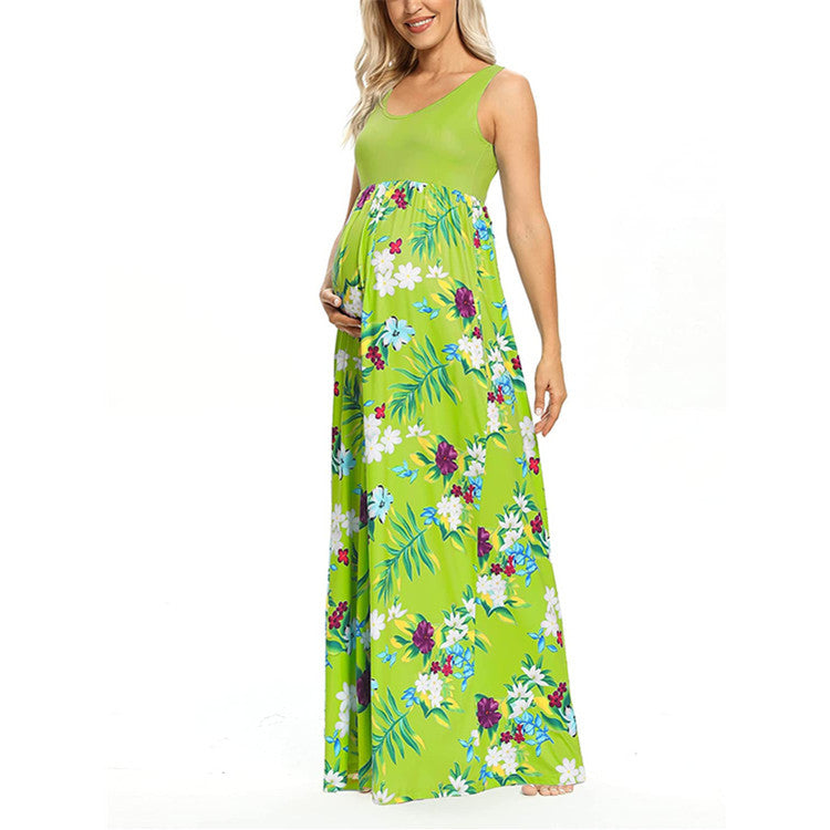 Robe de maternité à mailles rondes