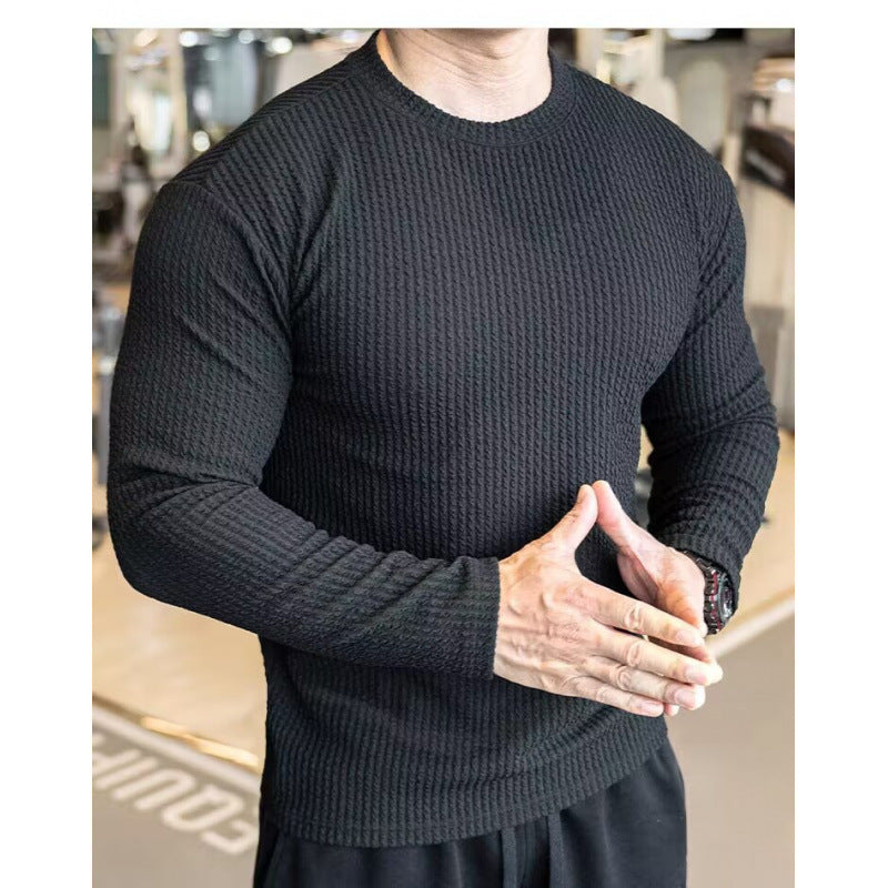 Sweat-shirt mode homme casual Waffle-weave