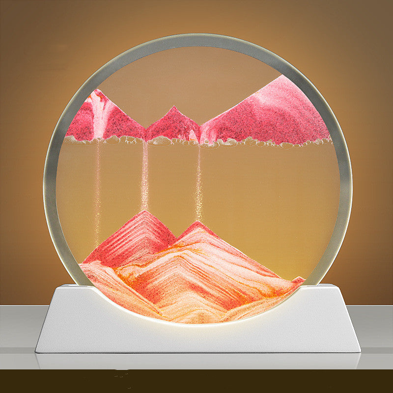 Creative Quicksand Peinture Petite lampe de nuit Salon Chambre Résumé Rotary Desktop D
